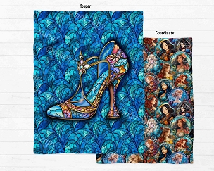 Stained Glass Slipper Blanket Panel